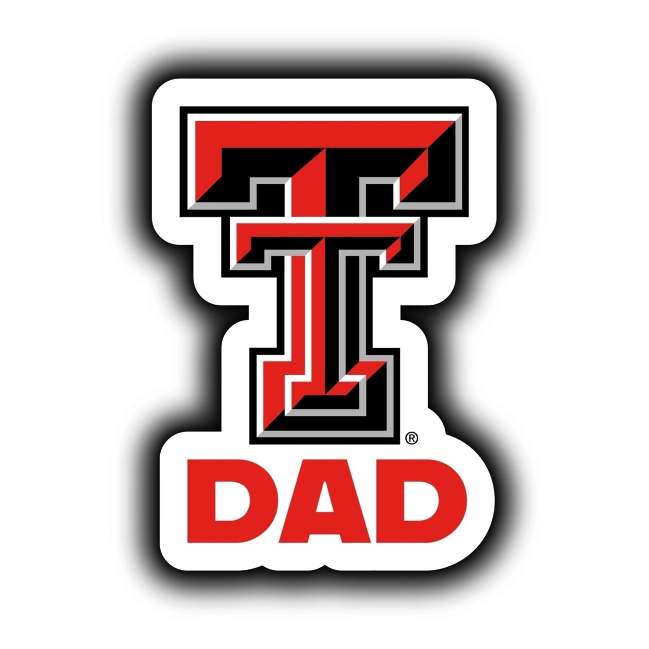 Texas Tech Red Raiders 4-Inch Proud Dad Ncaa - Durable School Spirit Vinyl Decal Perfect